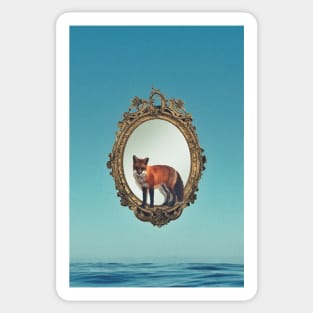 Fox in the ocean Sticker